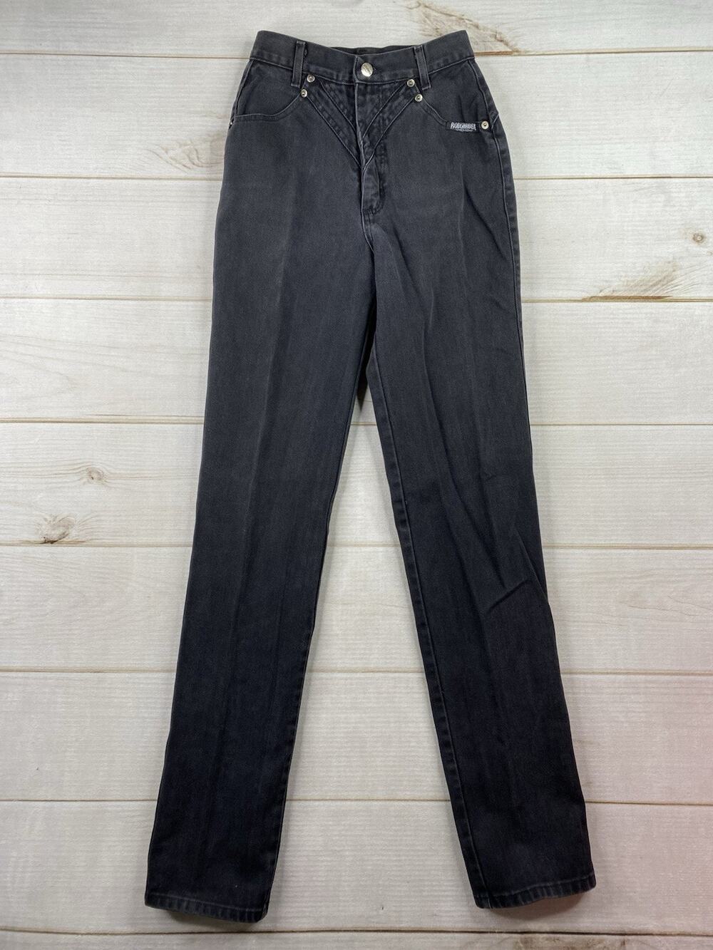 Roughrider By Circle T Jeans Women's 4 Black Vintage 80s Western Rodeo Cowgirl